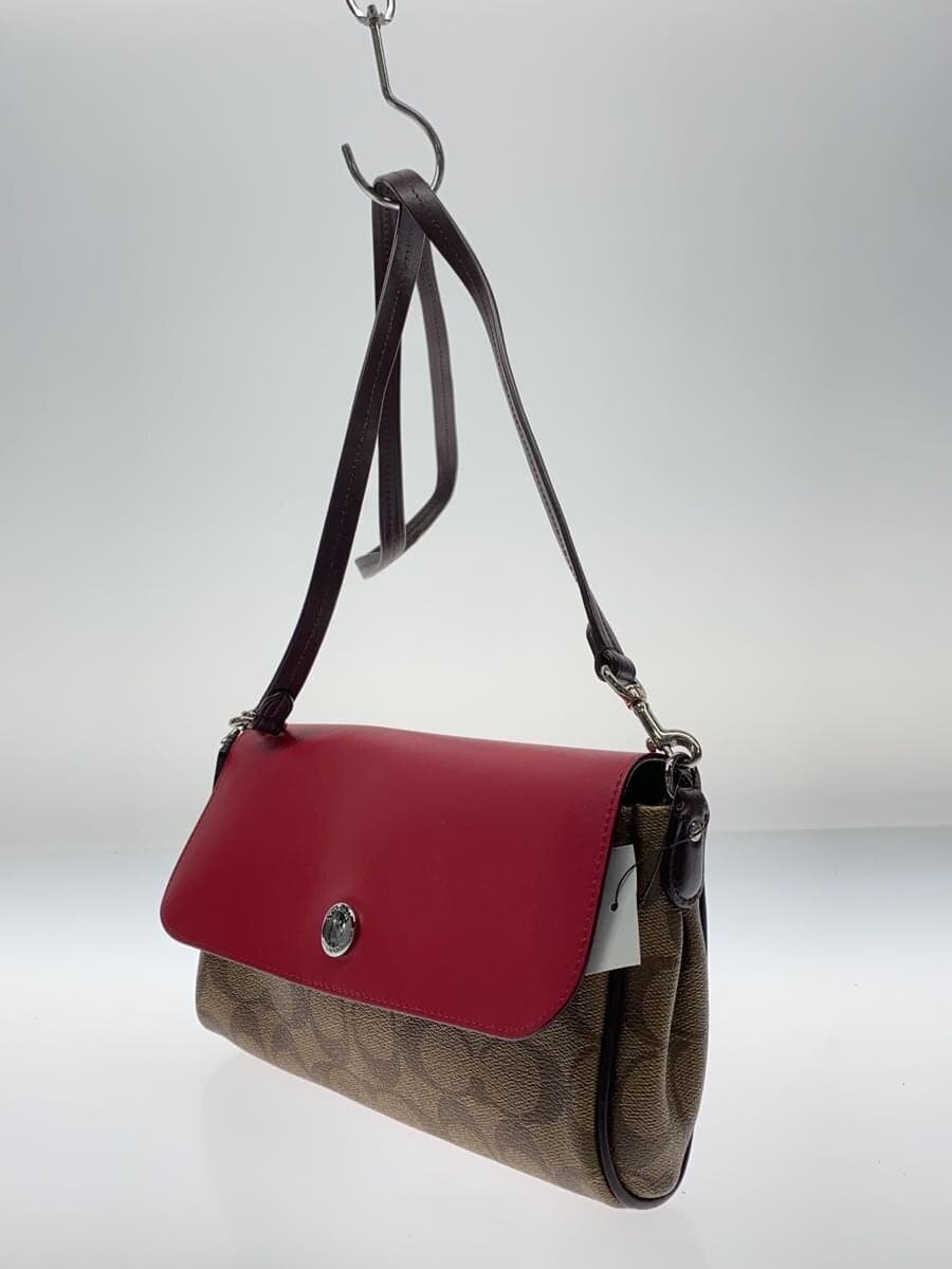 COACH Shoulder Bag Signature Beige PVC PNK Allover Pattern F59534 2