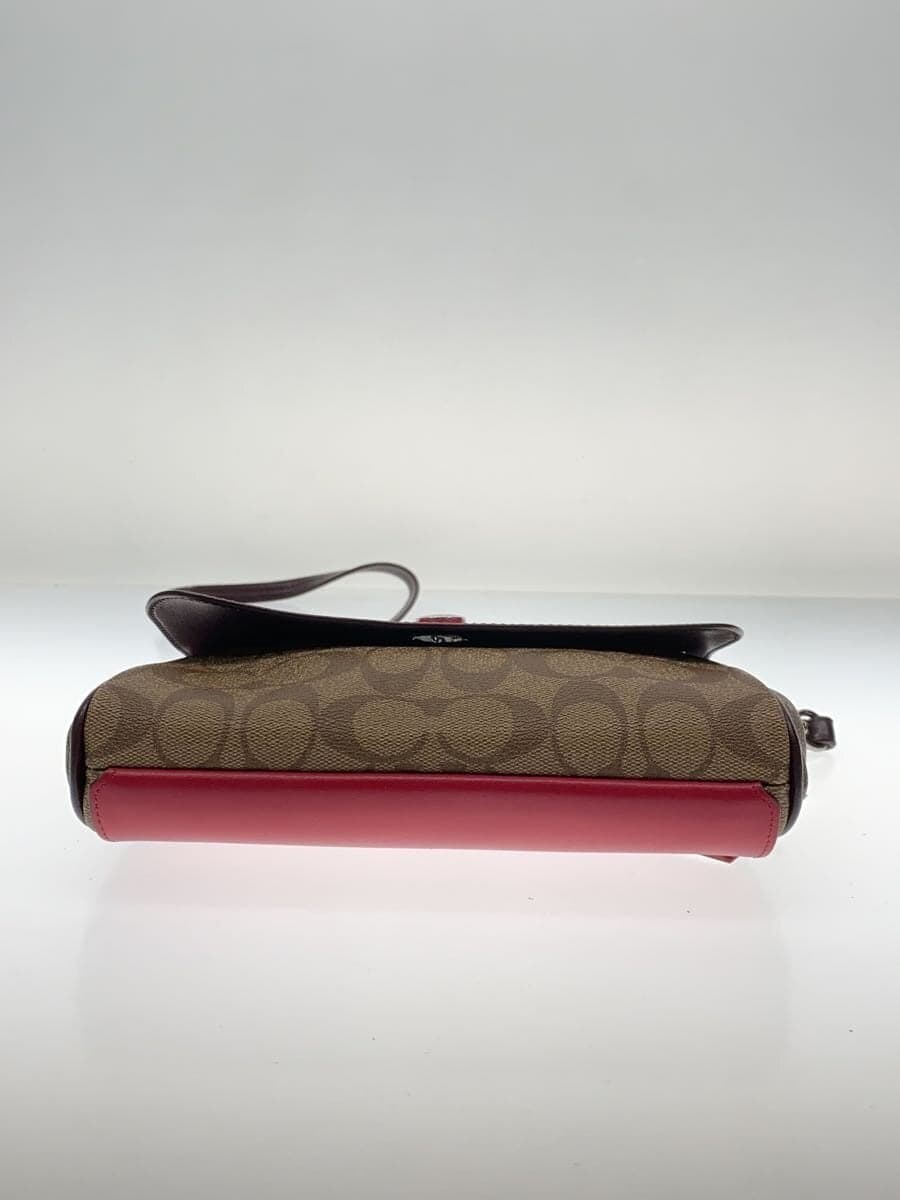 COACH Shoulder Bag Signature Beige PVC PNK Allover Pattern F59534 4