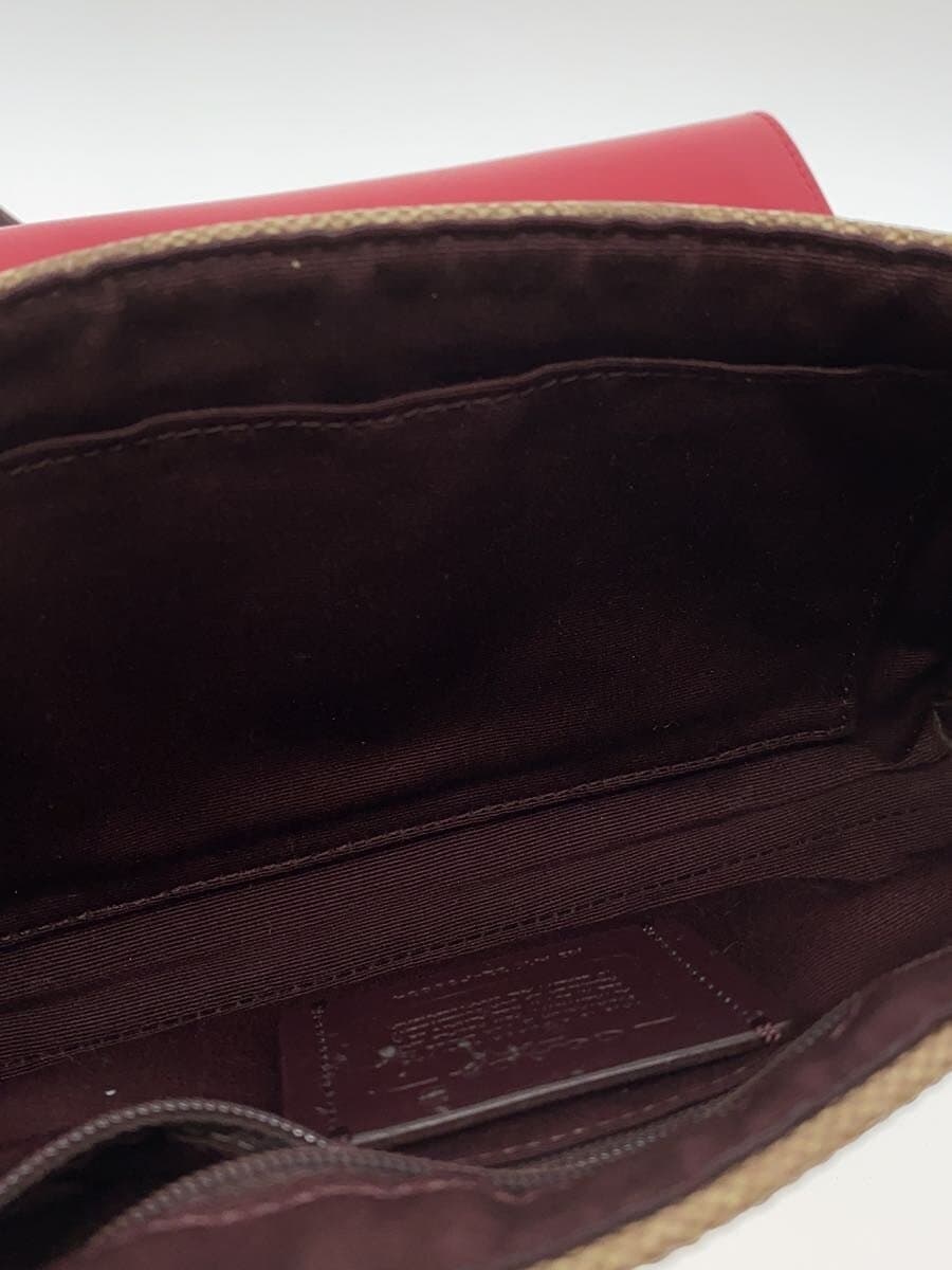 COACH Shoulder Bag Signature Beige PVC PNK Allover Pattern F59534 6