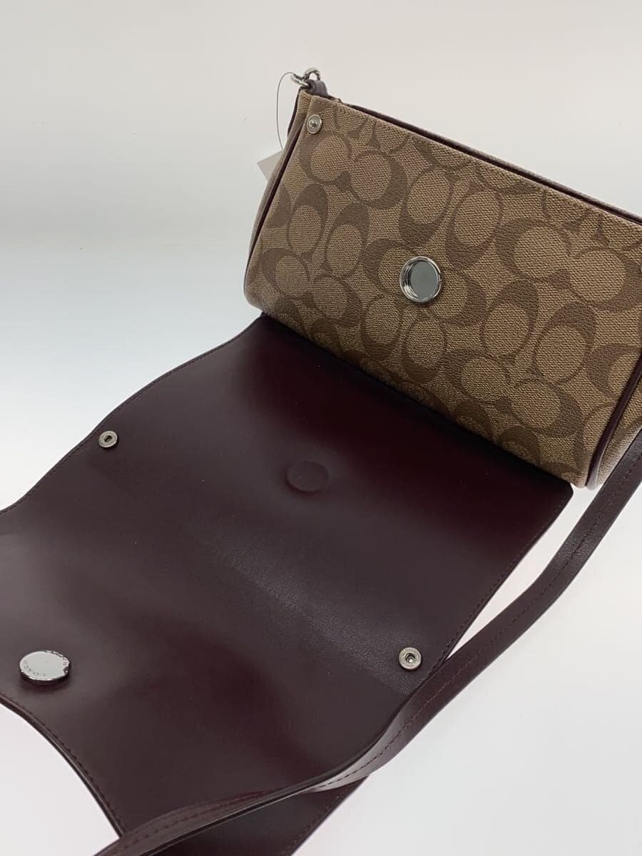 COACH Shoulder Bag Signature Beige PVC PNK Allover Pattern F59534 7