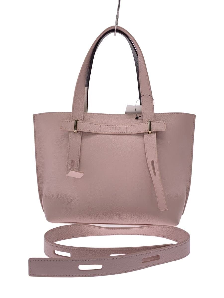 FURLA tote bag leather PNK GIOVE slight stains