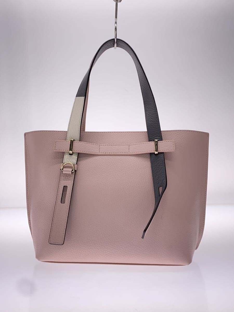 FURLA tote bag leather PNK GIOVE slight stains 3