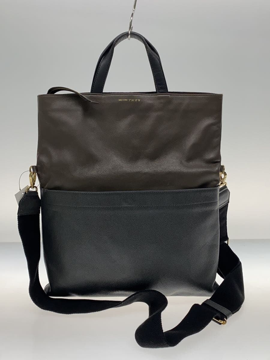 A.D.M.J. Shoulder Bag Leather GRY 3