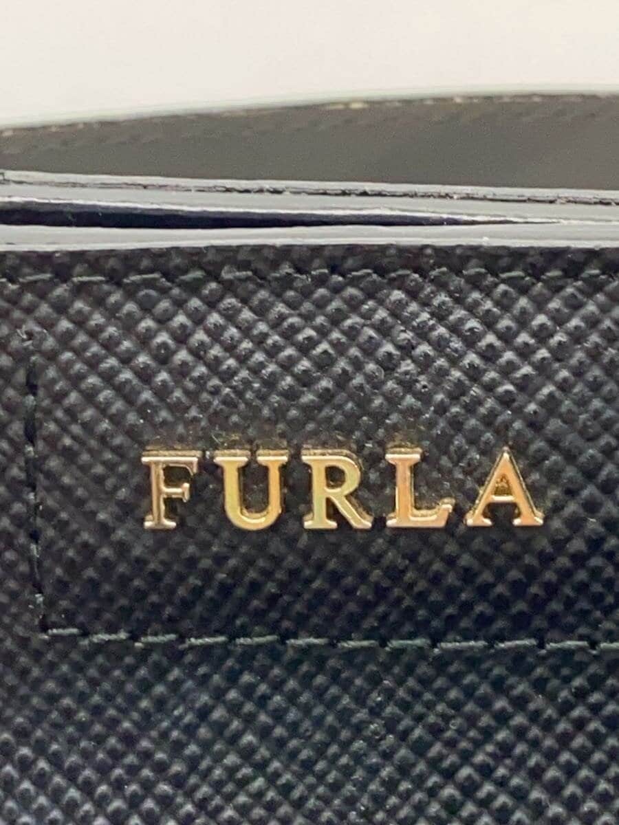 FURLA handbag leather black 5