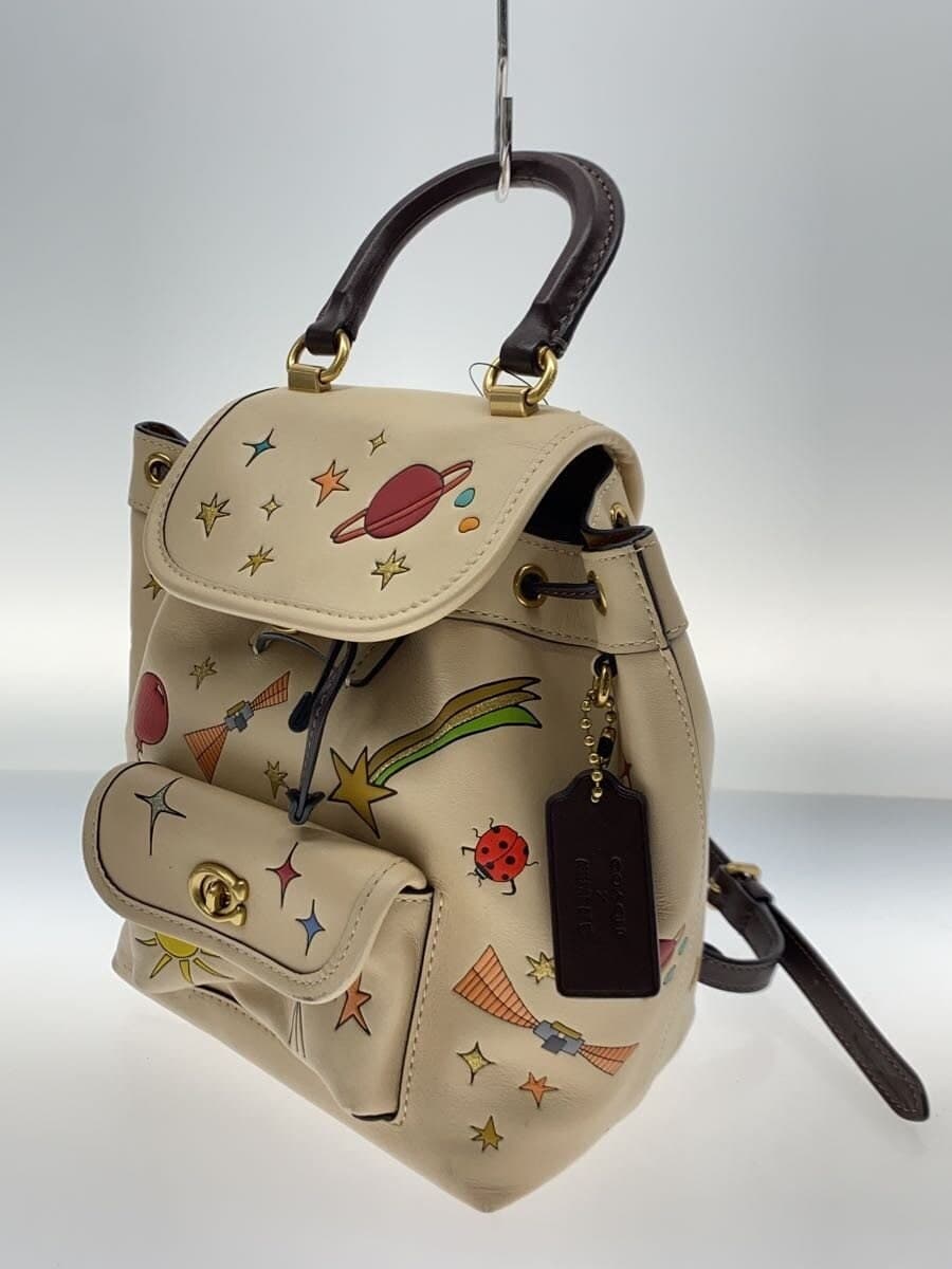 COACH Backpack Leather Beige All-over Pattern OBSERVED BY US CK400 2
