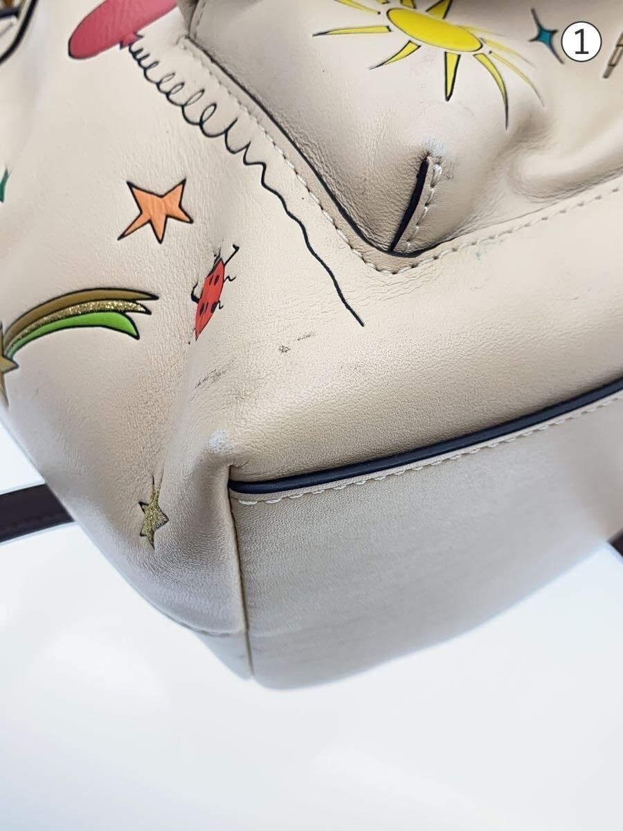 COACH Backpack Leather Beige All-over Pattern OBSERVED BY US CK400 7