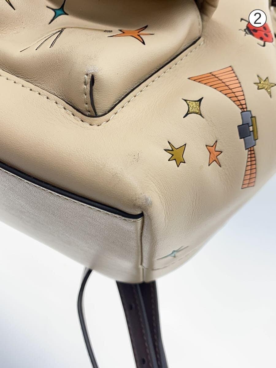 COACH Backpack Leather Beige All-over Pattern OBSERVED BY US CK400 8