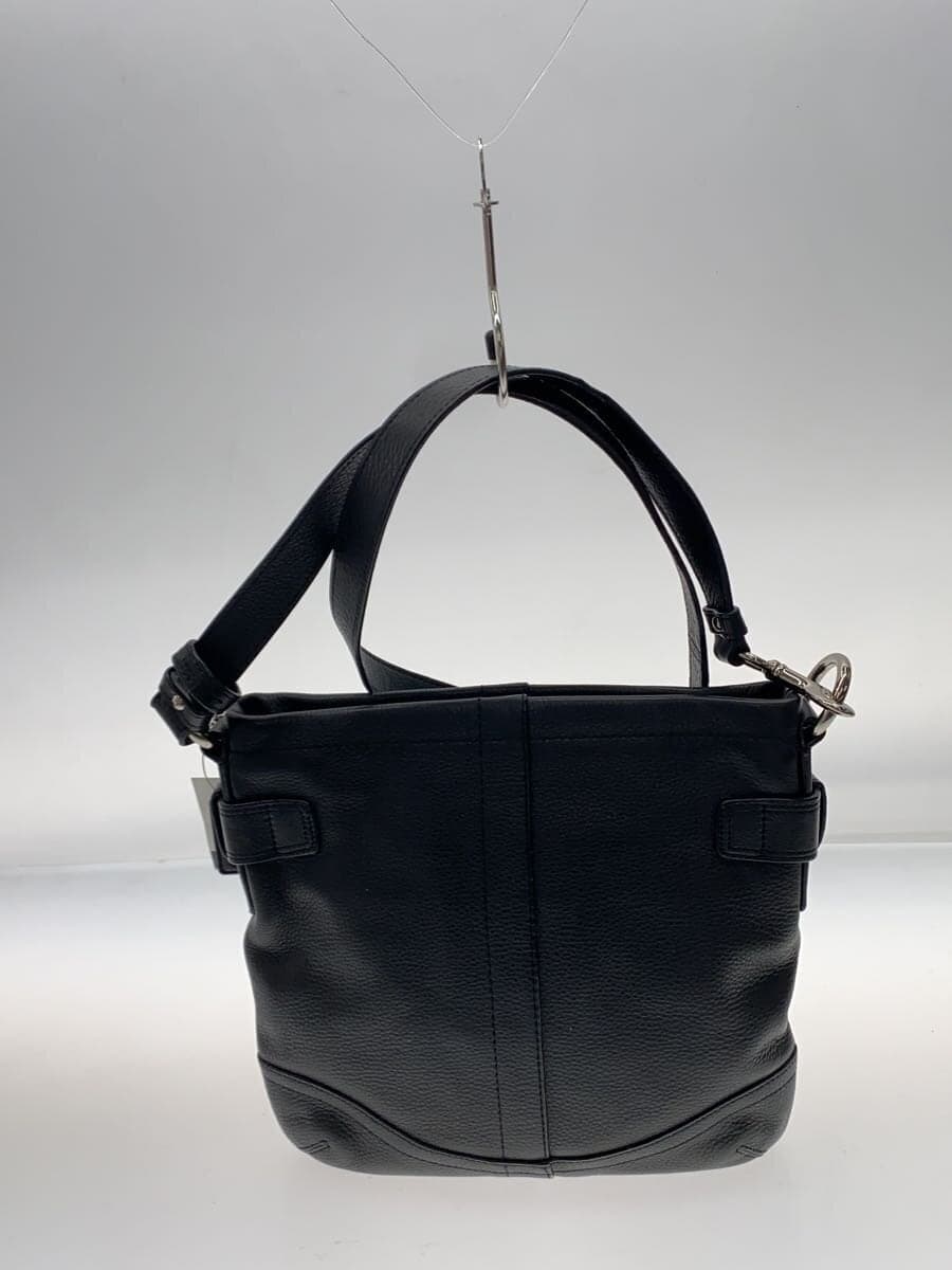 COACH Shoulder Bag Leather Black F19722 3