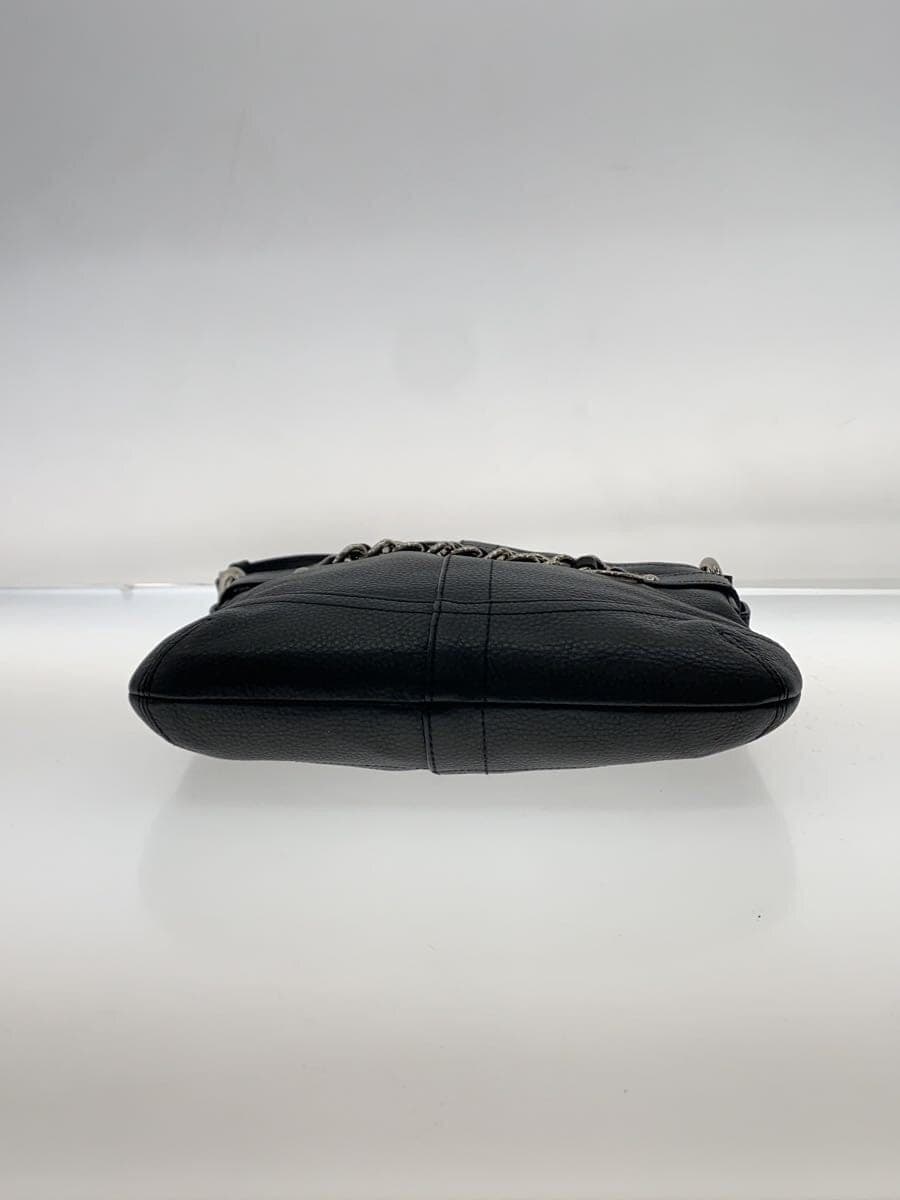 COACH Shoulder Bag Leather Black F19722 4