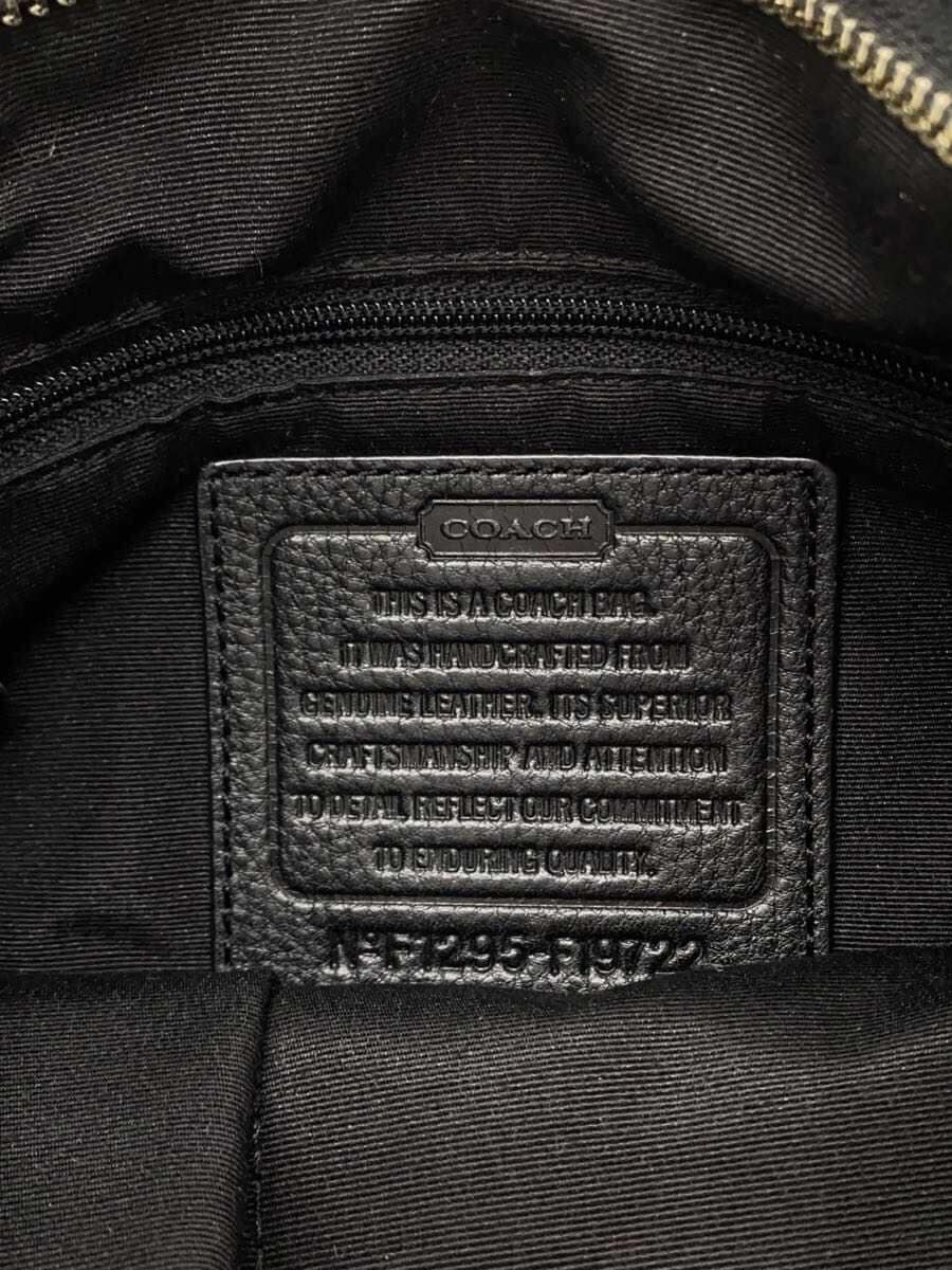 COACH Shoulder Bag Leather Black F19722 5