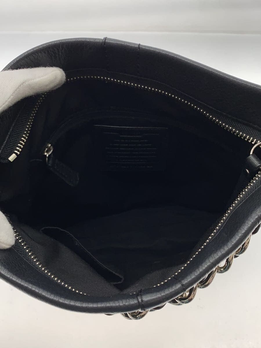 COACH Shoulder Bag Leather Black F19722 6