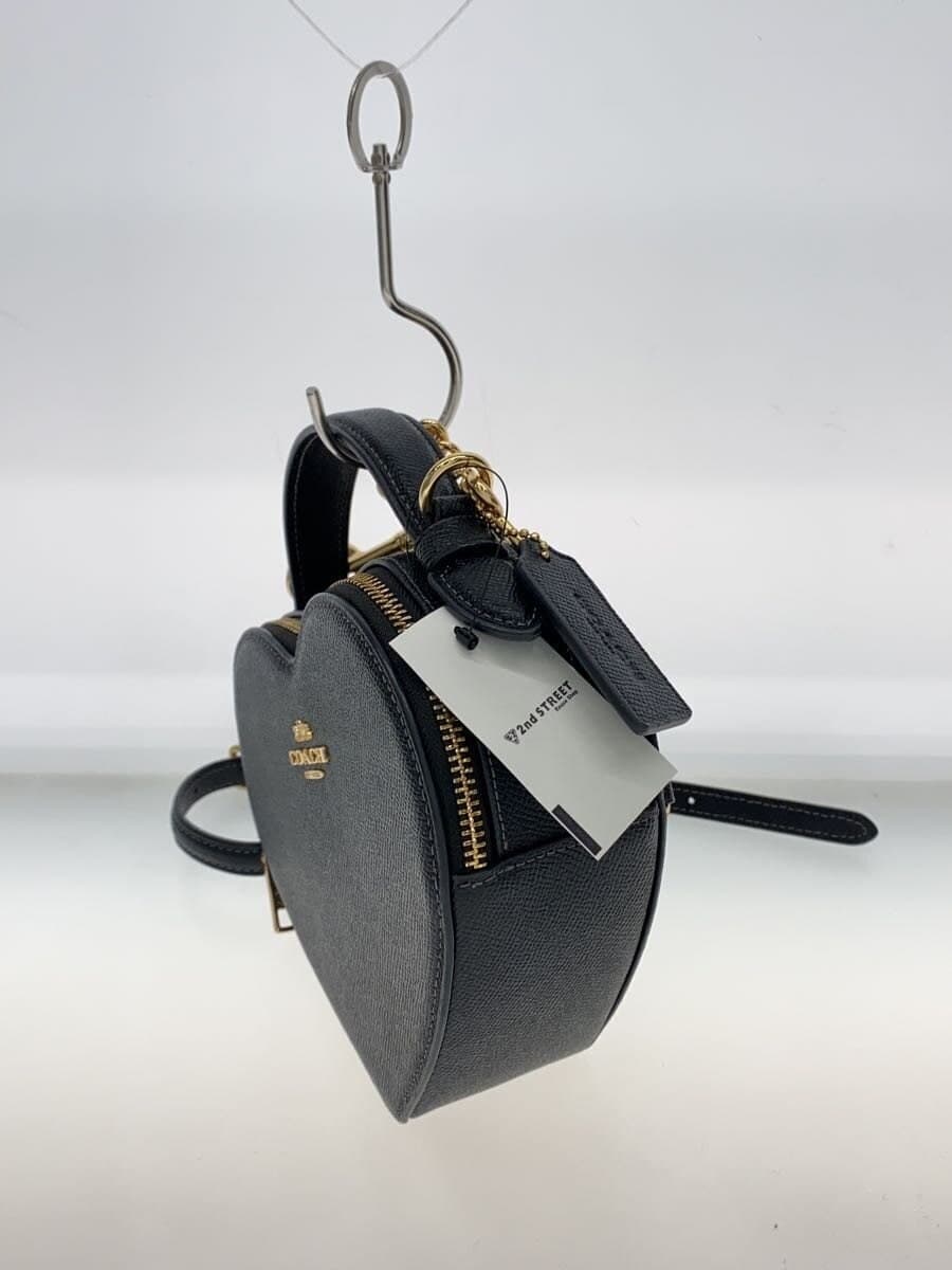 COACH Shoulder Bag Leather Black Plain CE352 2