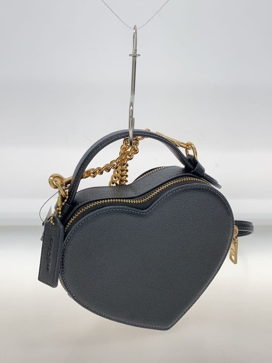 COACH Shoulder Bag Leather Black Plain CE352 3