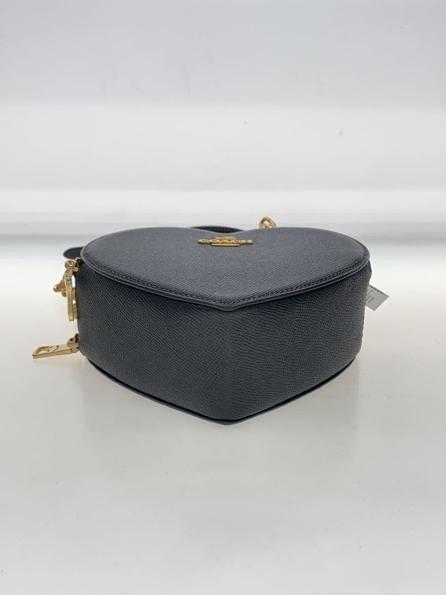 COACH Shoulder Bag Leather Black Plain CE352 4