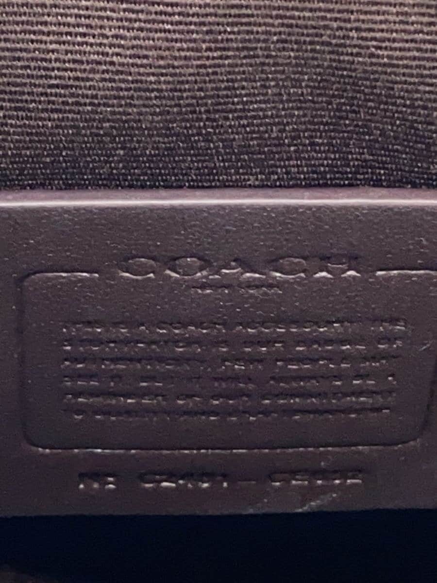 COACH Shoulder Bag Leather Black Plain CE352 5