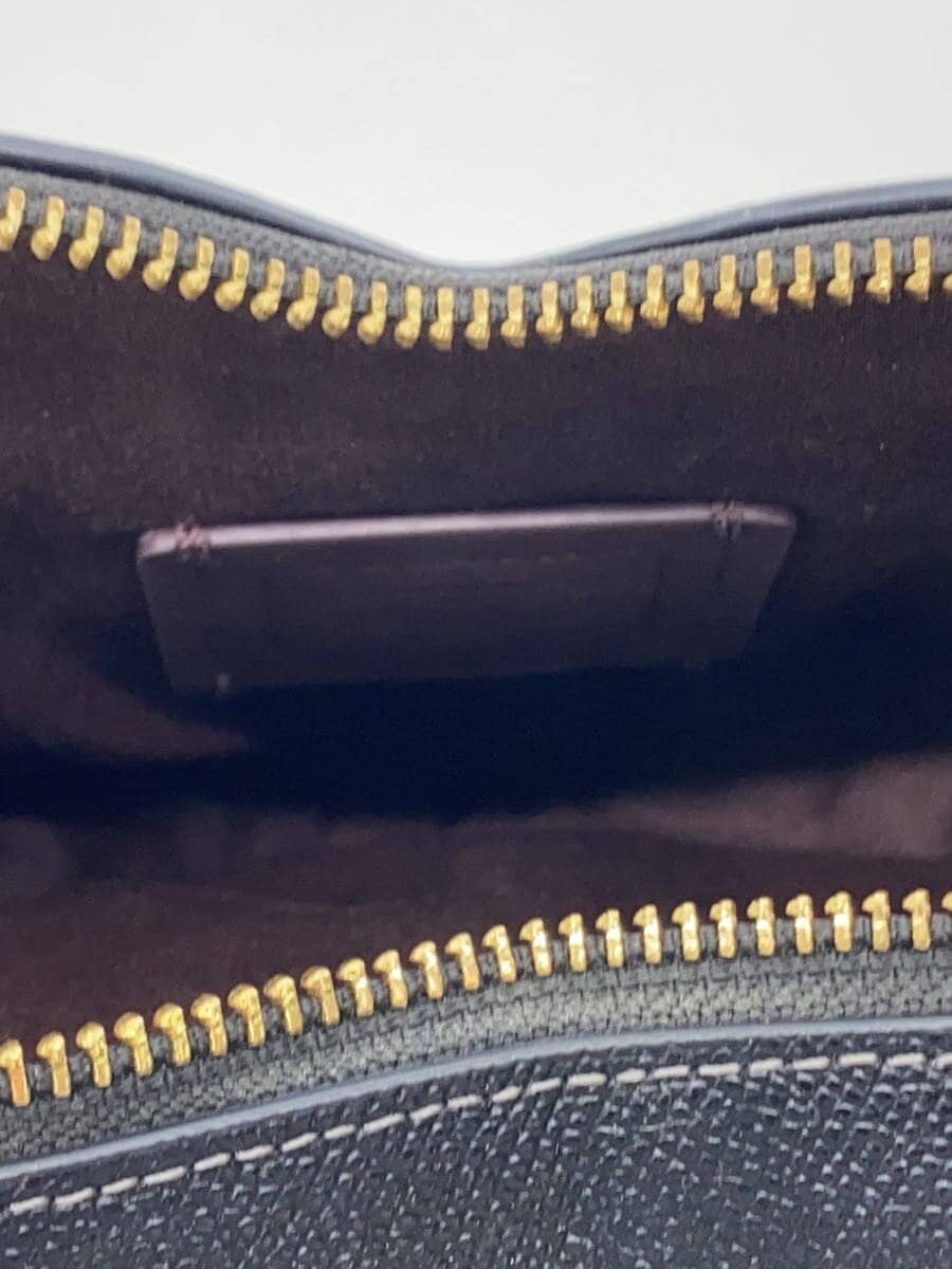 COACH Shoulder Bag Leather Black Plain CE352 6