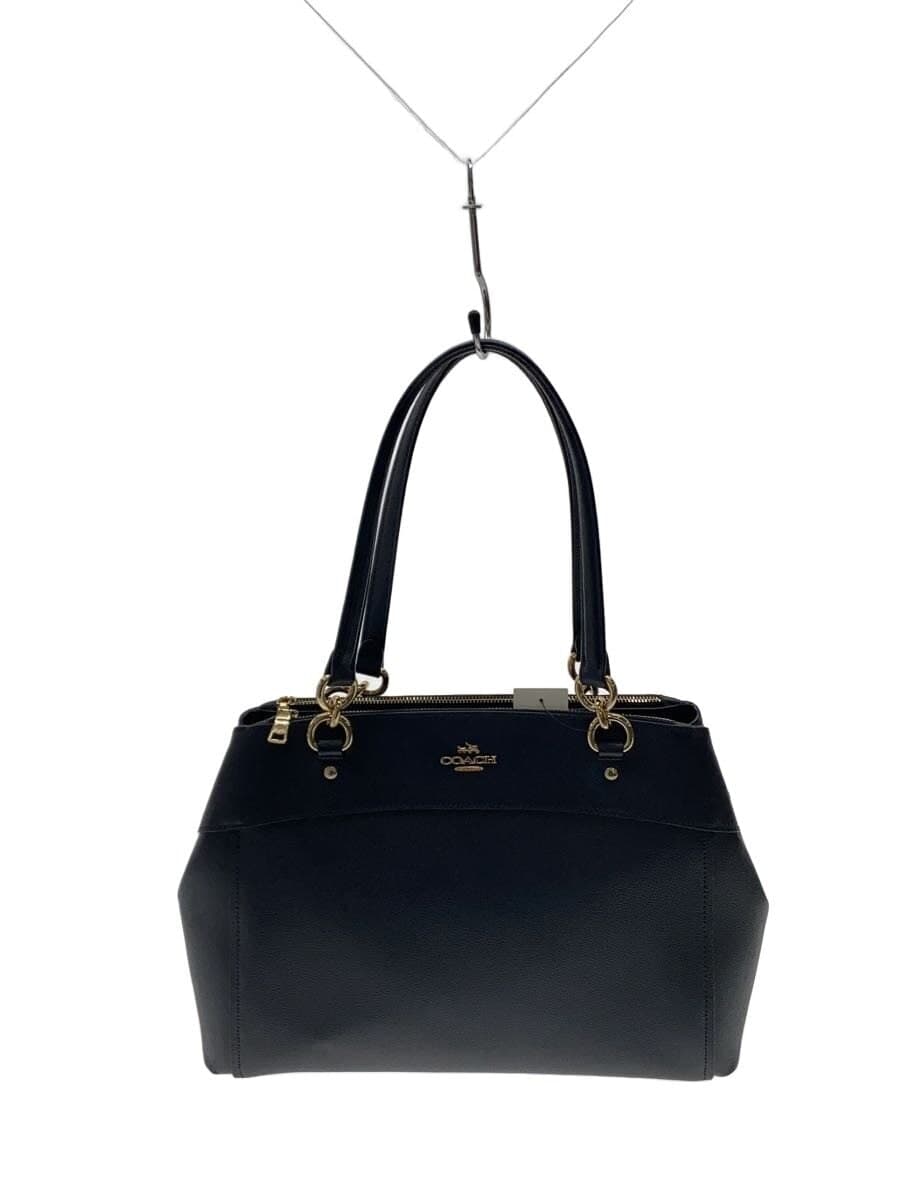 COACH handbag leather navy solid f25926