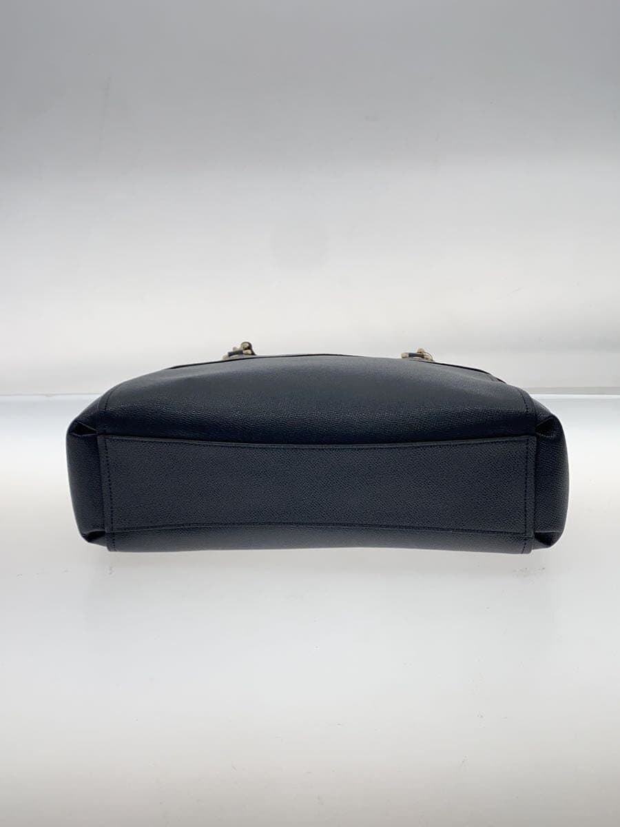COACH handbag leather navy solid f25926 4