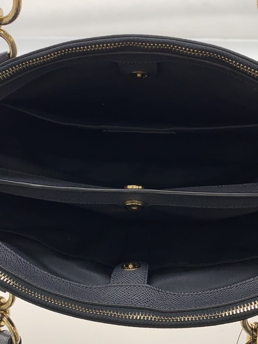 COACH handbag leather navy solid f25926 6