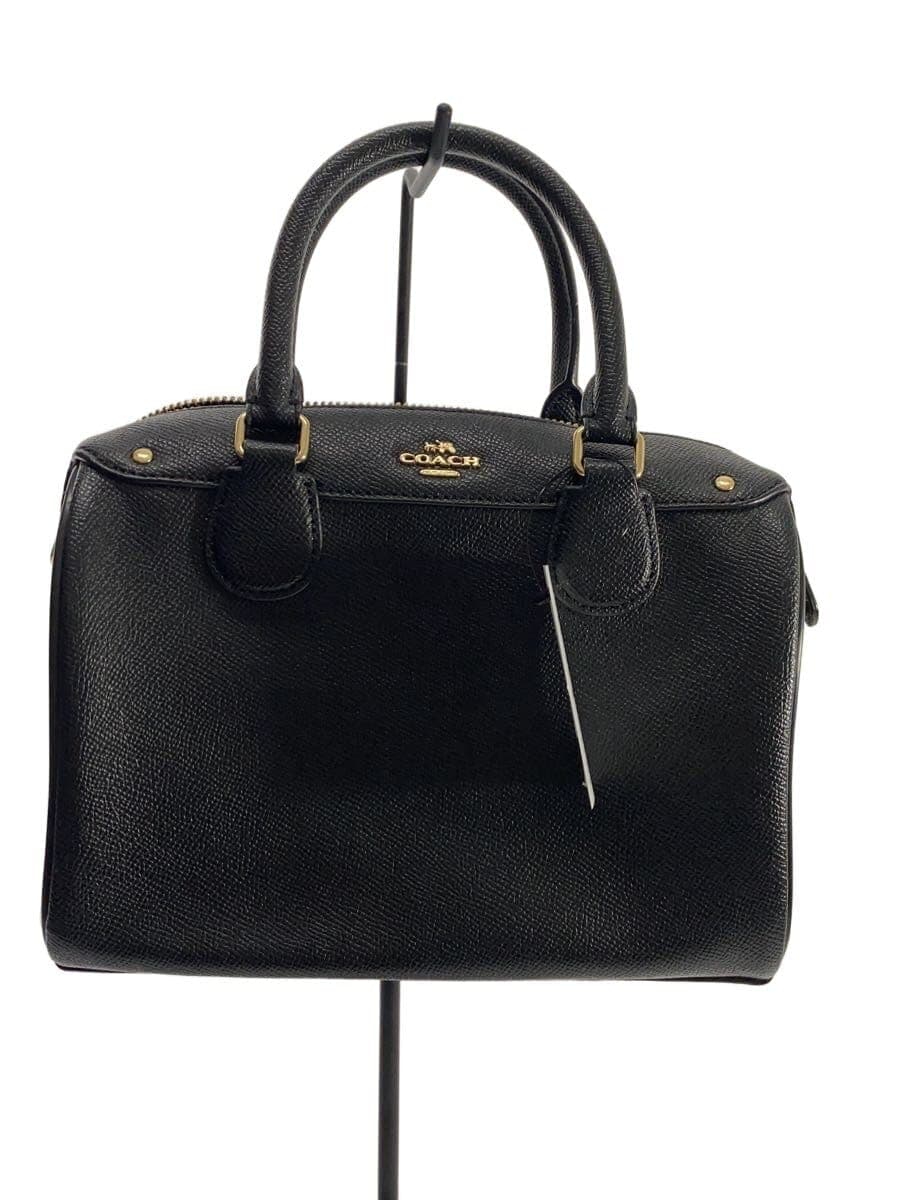 COACH Boston Bag_All Leather Leather BLK