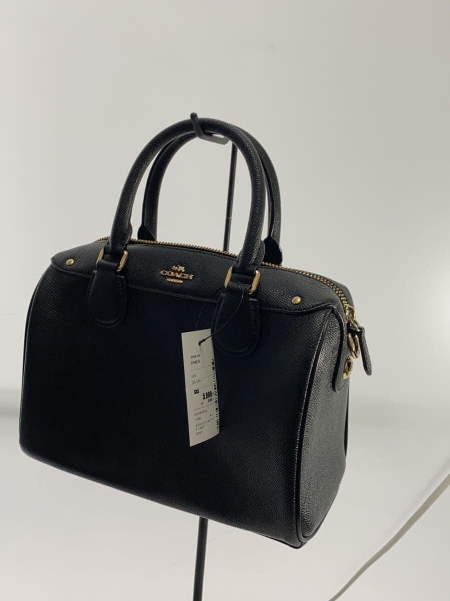 COACH Boston Bag_All Leather Leather BLK 2