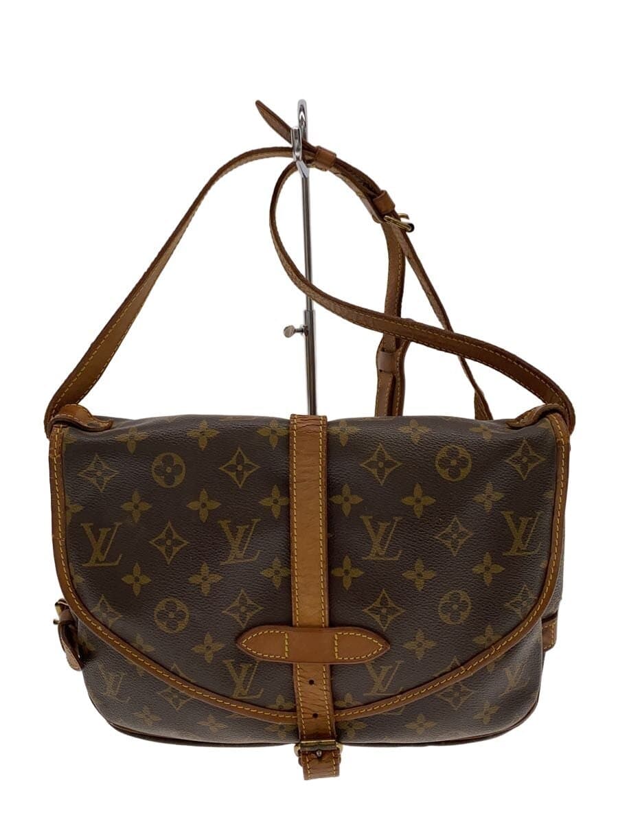 LOUIS VUITTON Saumur 30_Monogram Canvas Shoulder Bag Brown M42256 LOUIS VUITTON