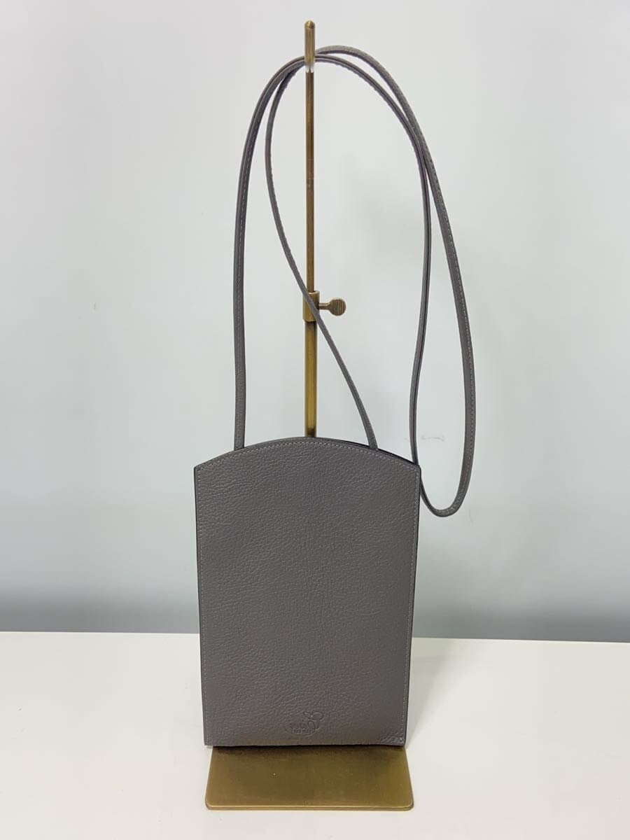 Cisei1260 LD MINI SACOCHE Shoulder Bag Leather Gray Solid Color 3