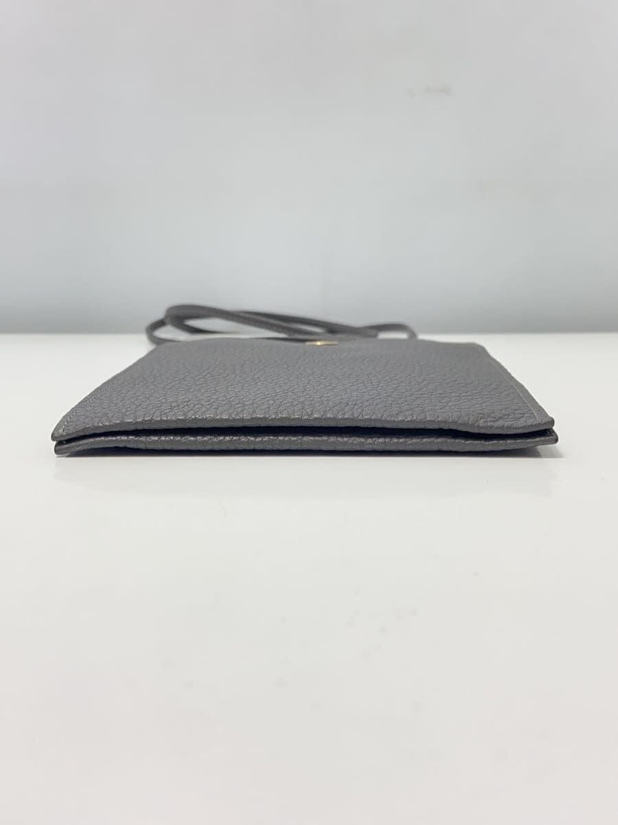 Cisei1260 LD MINI SACOCHE Shoulder Bag Leather Gray Solid Color 4