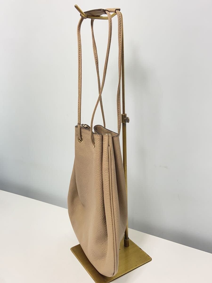 Cisei200 LD Drawstring Bag Shoulder Bag Leather Beige 2