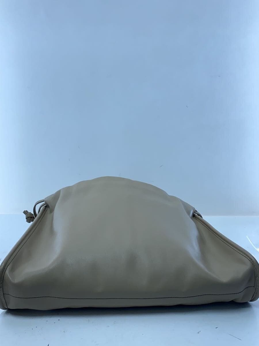 CHRISTIAN VILLA Tote Bag Leather BEG Solid 4