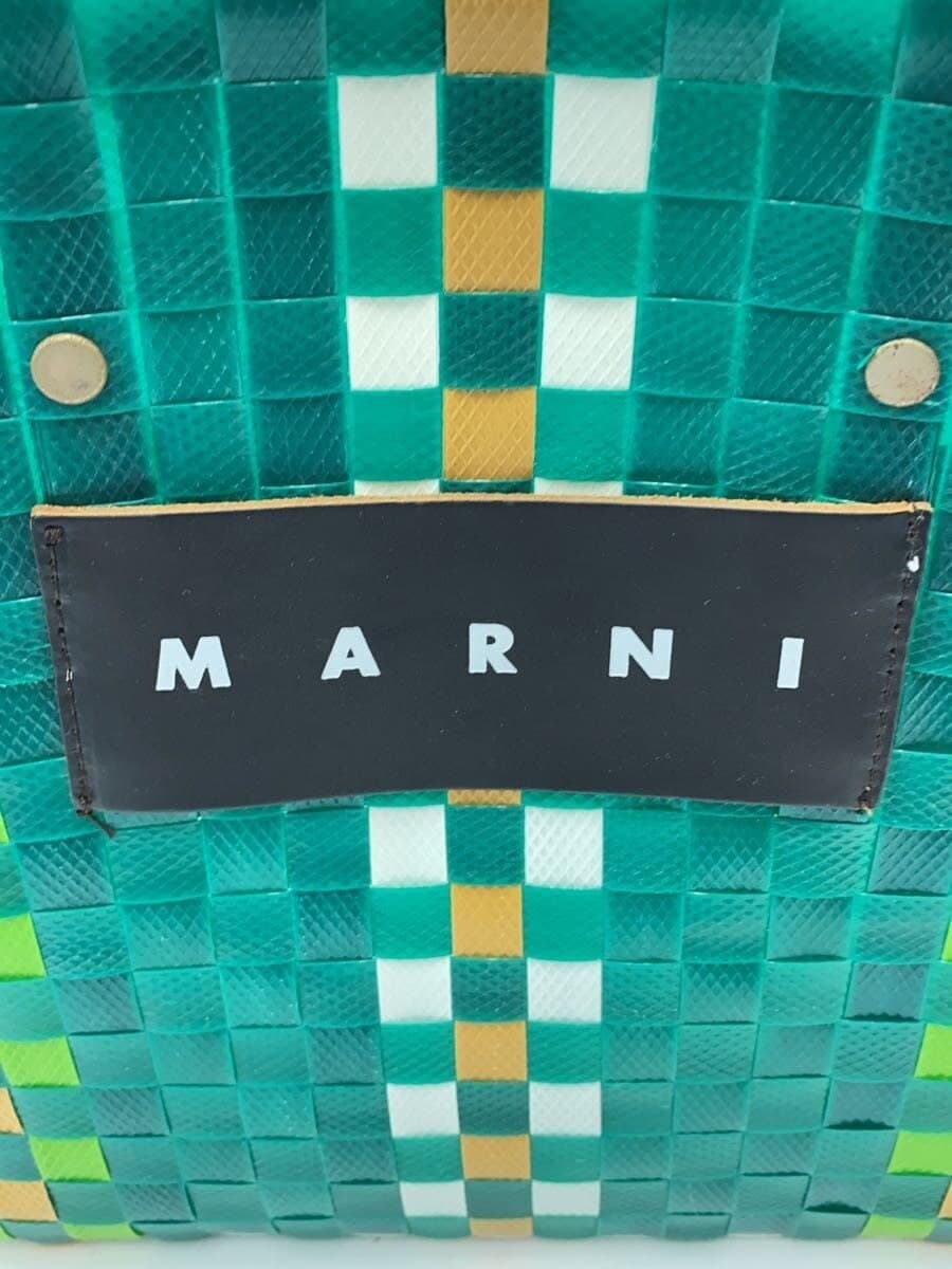 MARNI basket bag polyester GRN 5