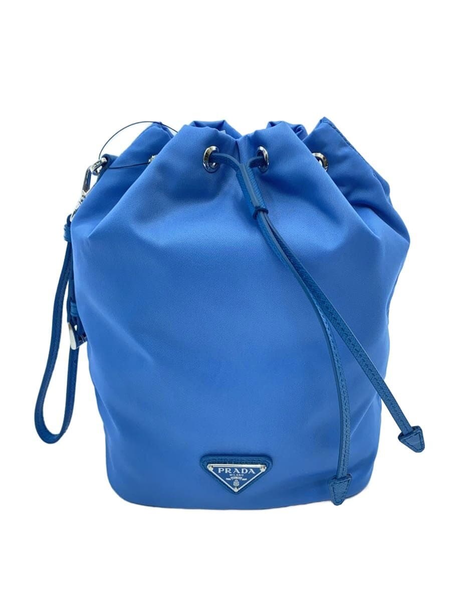 PRADA Handbag Nylon Blue Solid 1NS369