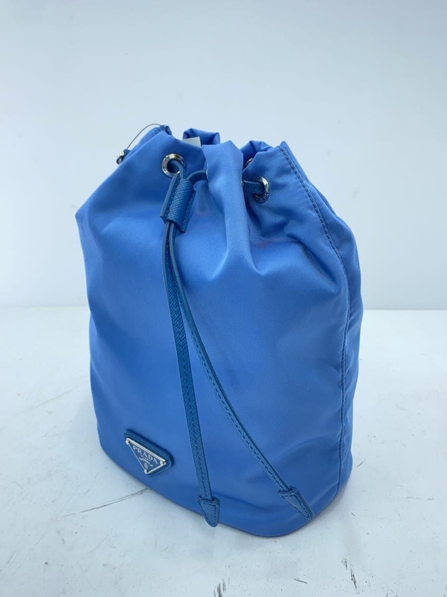 PRADA Handbag Nylon Blue Solid 1NS369 2