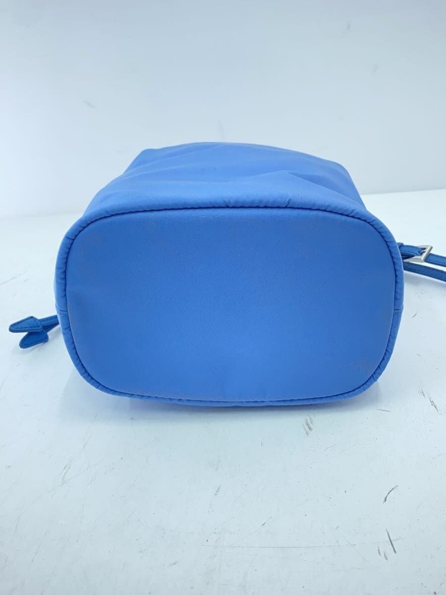 PRADA Handbag Nylon Blue Solid 1NS369 4