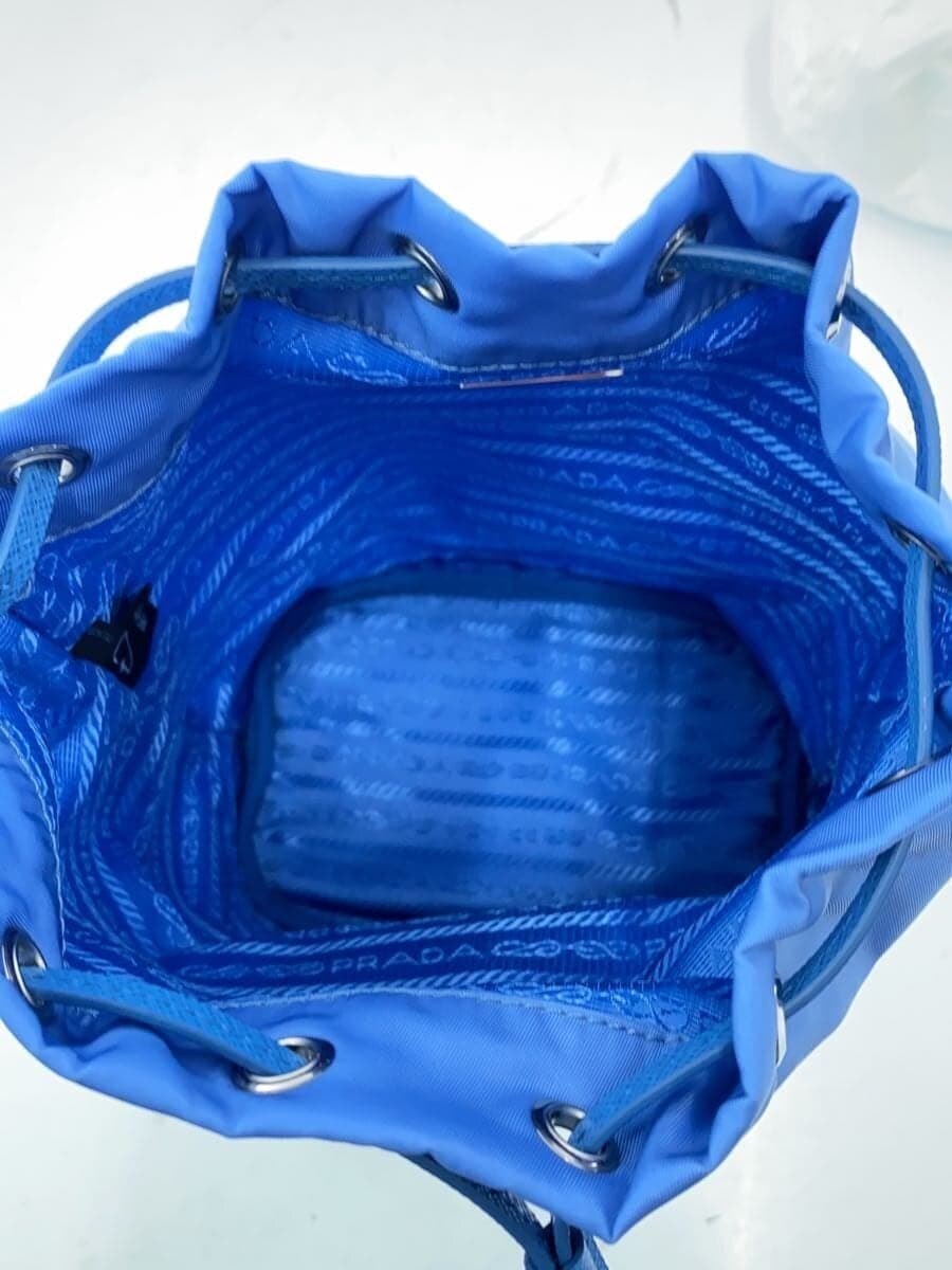 PRADA Handbag Nylon Blue Solid 1NS369 6