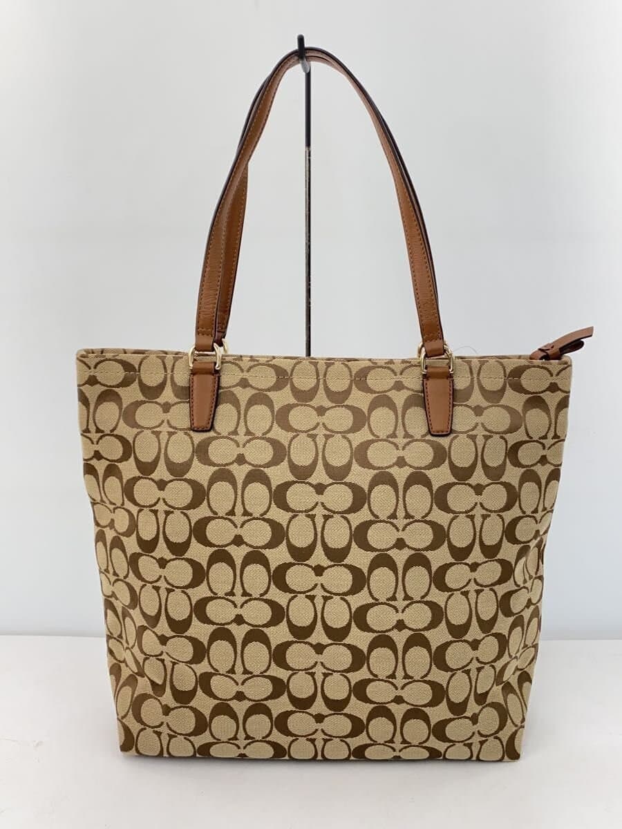 COACH Tote Bag Signature Wool BRW All Over Pattern F31904 COACH 3