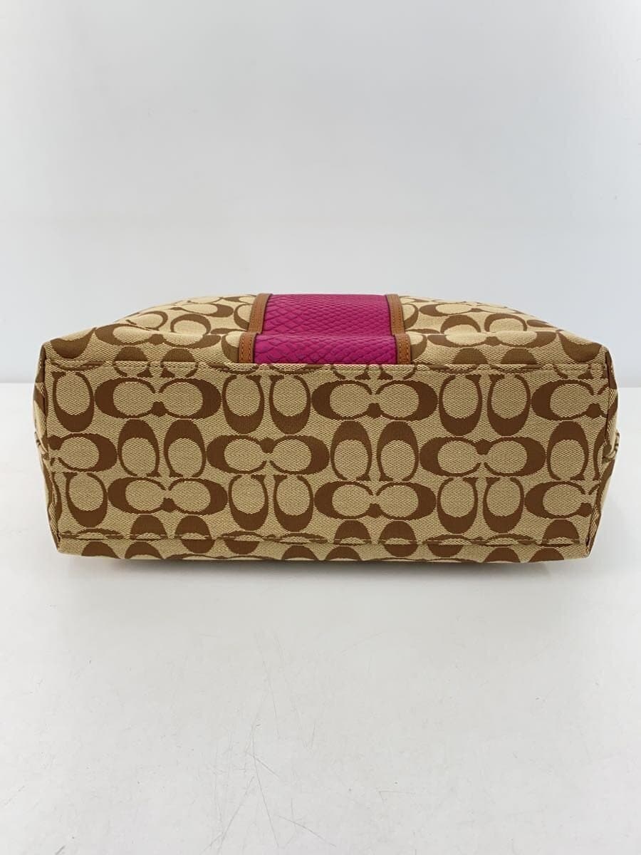 COACH Tote Bag Signature Wool BRW All Over Pattern F31904 COACH 4