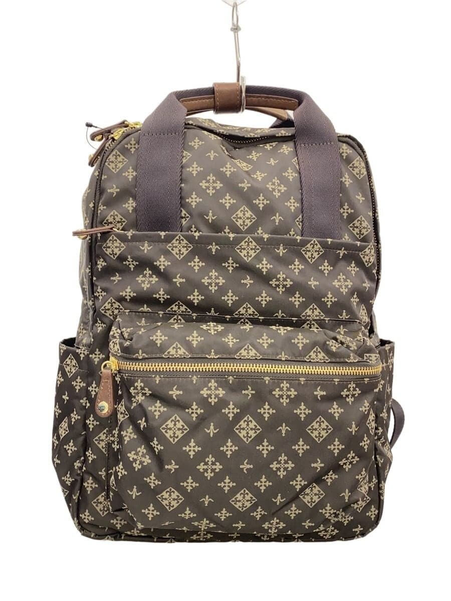 Russet backpack -- BRW all-over pattern