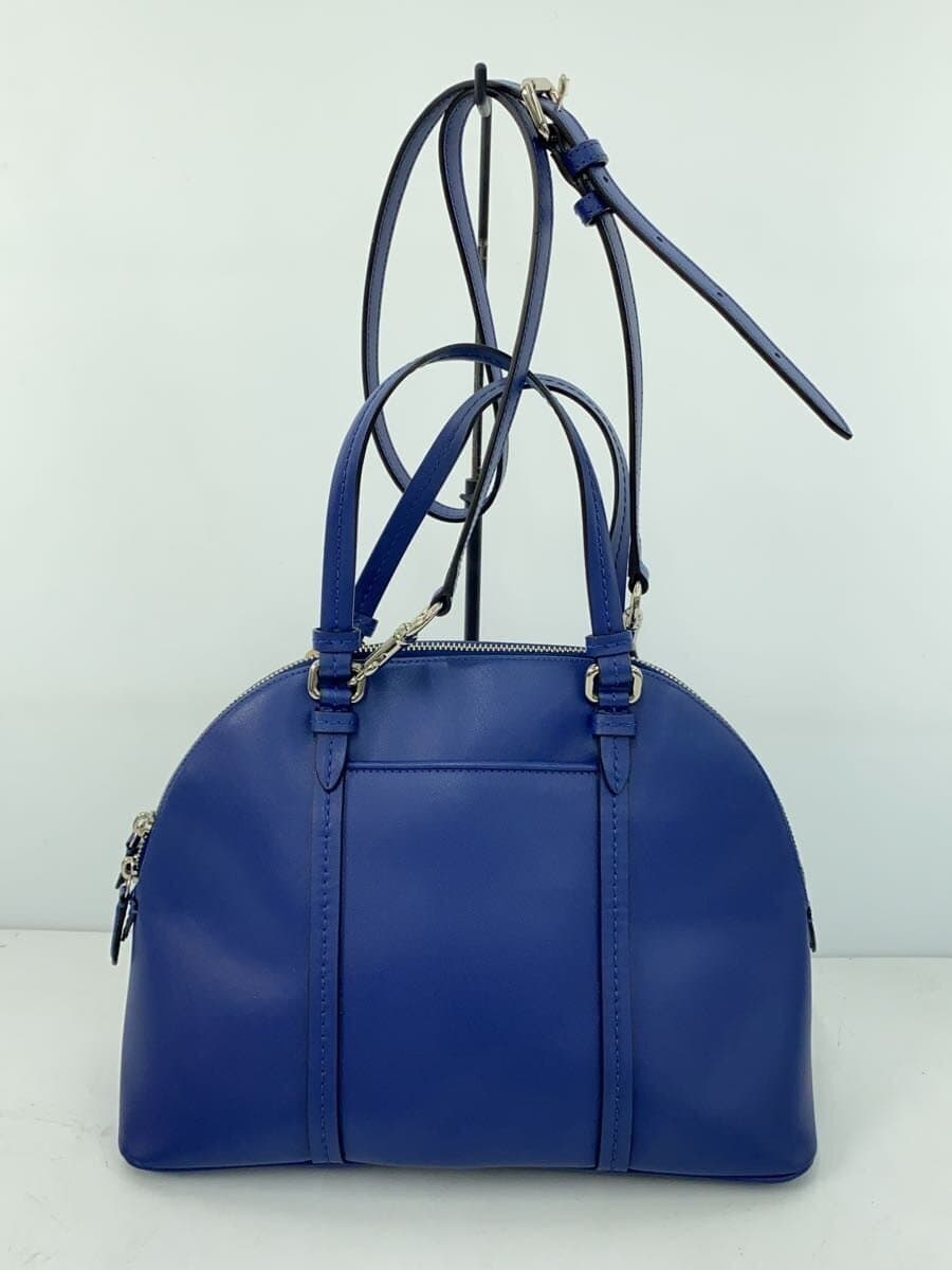 COACH Handbag All Leather Leather BLU Solid F25671 3