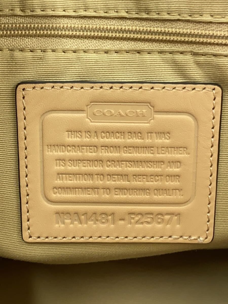 COACH Handbag All Leather Leather BLU Solid F25671 7