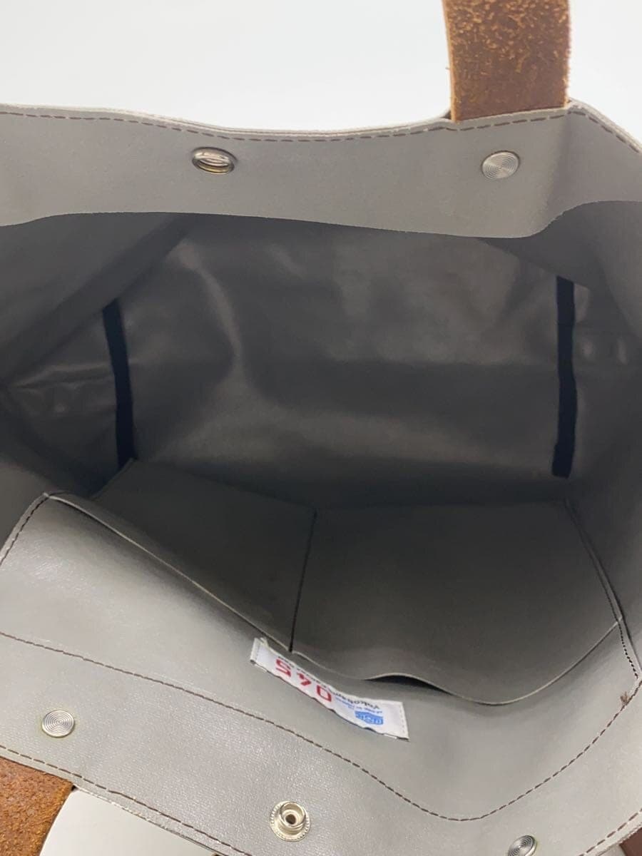 Other Brand Yokohama Canvas Kaban Tote Bag Leather SLV Solid 6