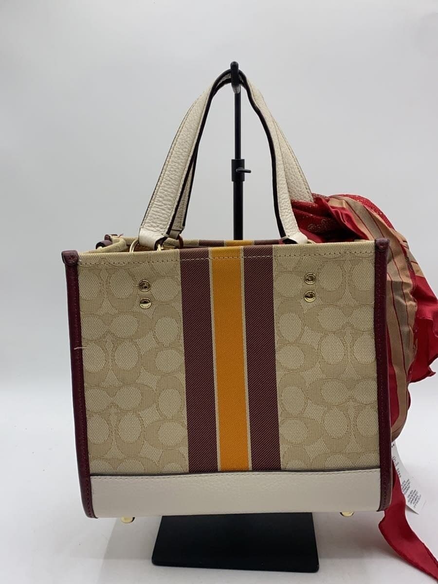 COACH Handbag Canvas BEG All Over Pattern J2139-C7083 3