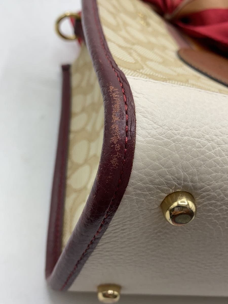 COACH Handbag Canvas BEG All Over Pattern J2139-C7083 7