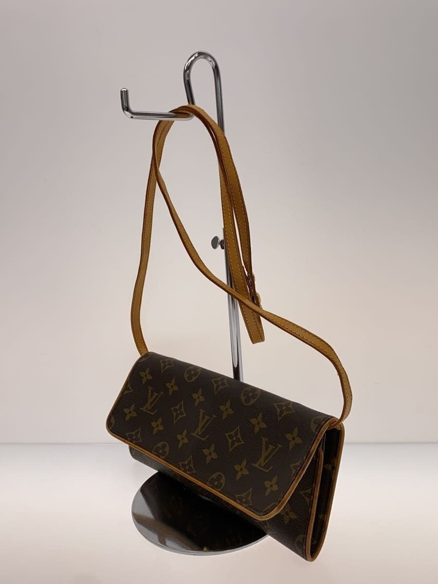 LOUIS VUITTON Shoulder Bag Leather BRW All Over Pattern 2