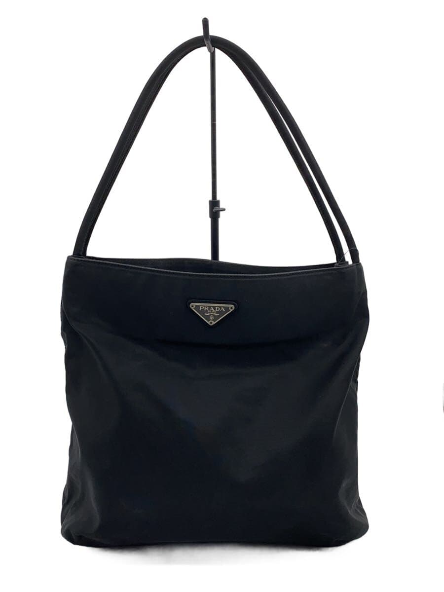 PRADA Handbag Nylon BLK Solid