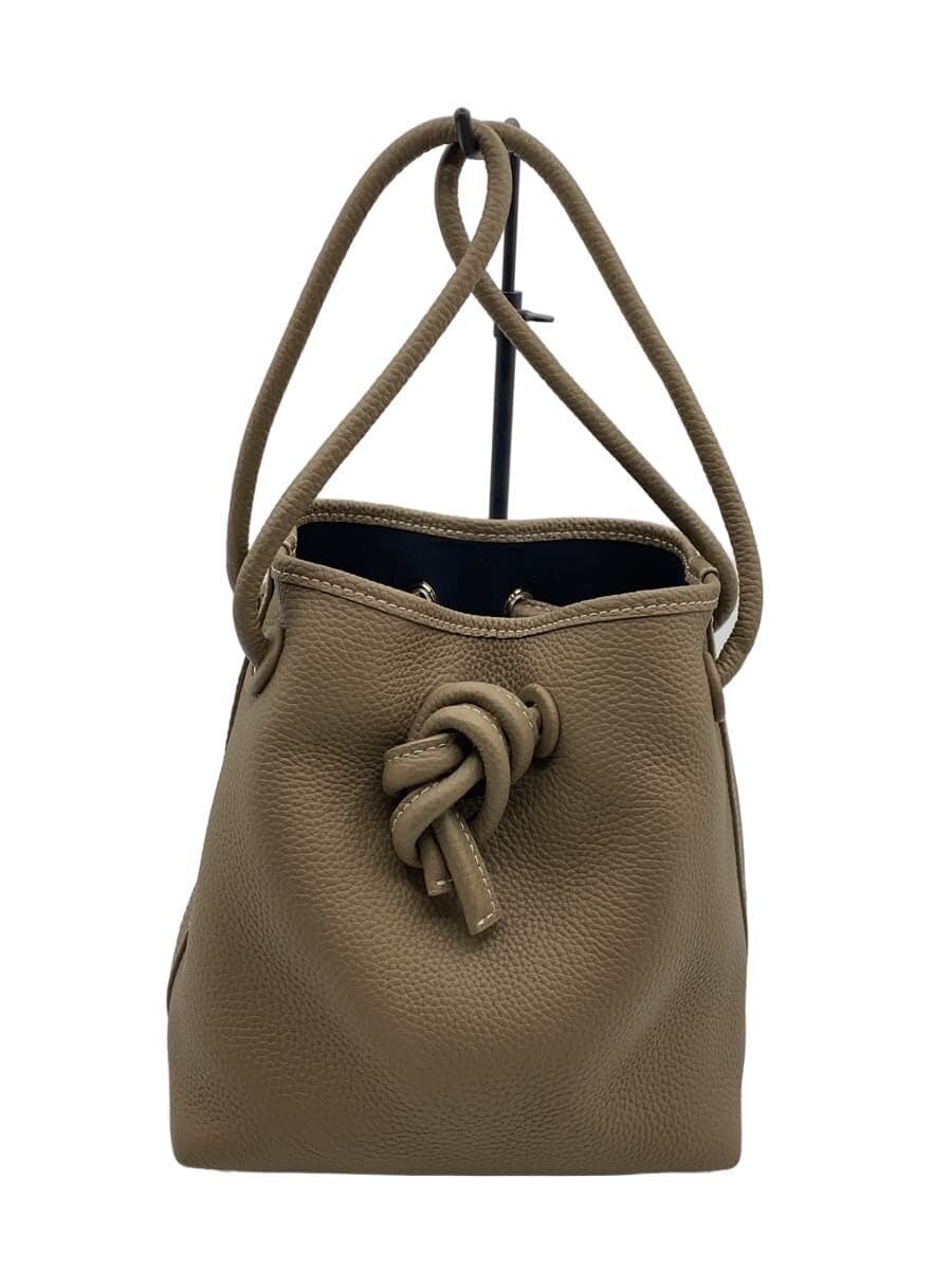 VASIC handbag leather beige plain