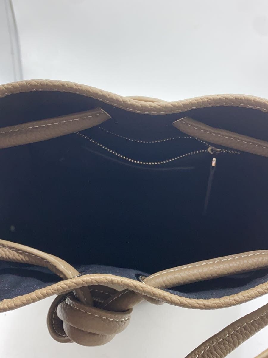 VASIC handbag leather beige plain 6