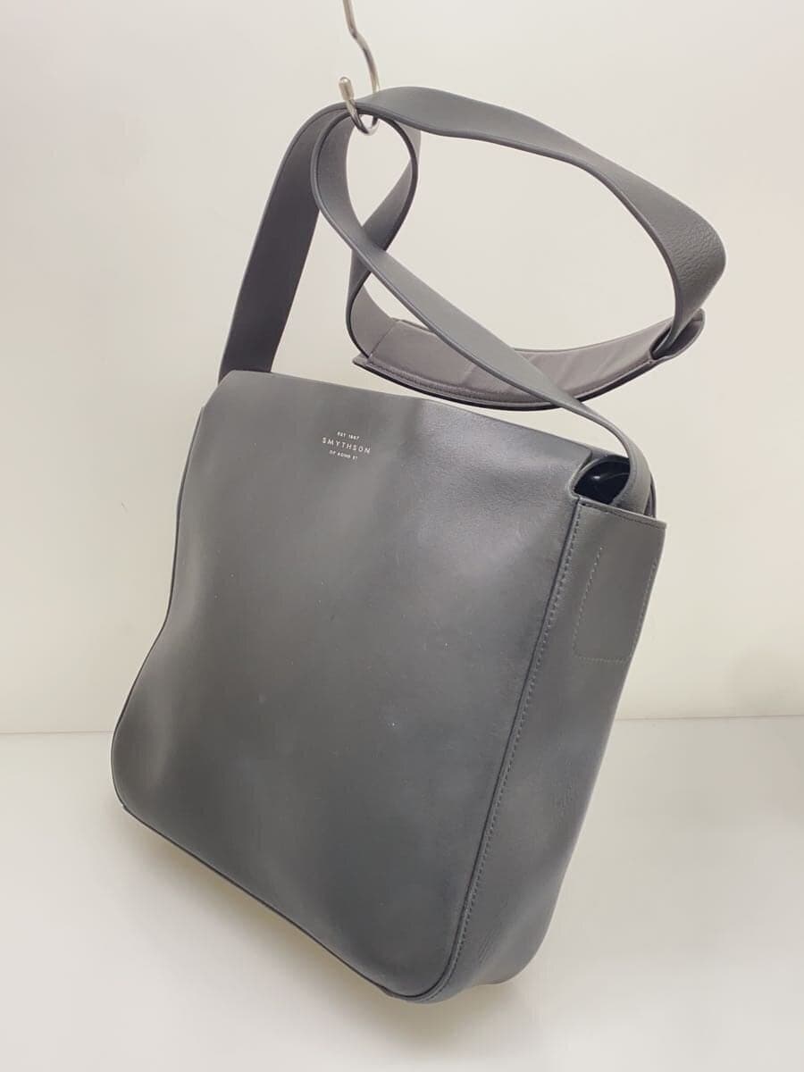 SMYTHSON Shoulder Bag Leather BLK Solid 2