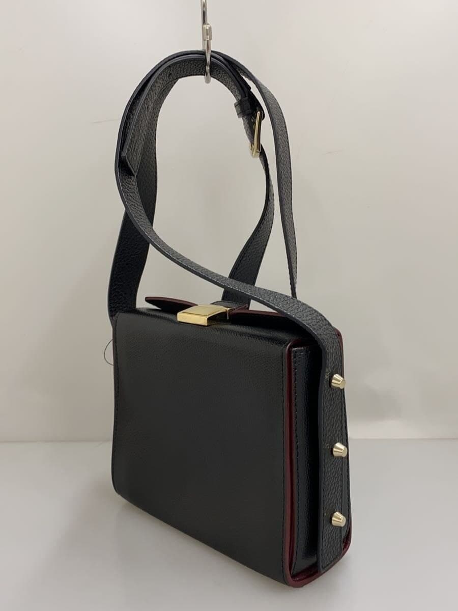 FURLA Shoulder Bag Leather BLK Solid 2