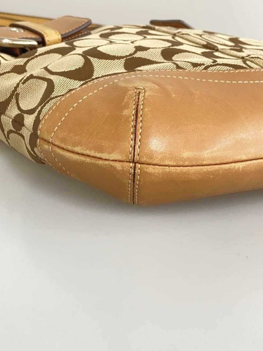 COACH Shoulder Bag_Signature_Beige Leather BEG All Over Pattern 7